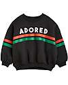 Mini Rodini Felpa Adored - Nero - 100% Cotone Bio GOTS Felpe