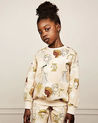 Mini Rodini Felpa - Apollo - Beige - 100% Cotone Bio Felpe