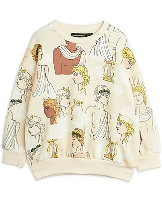 Mini Rodini Felpa - Apollo - Beige - 100% Cotone Bio Felpe