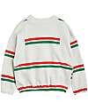 Mini Rodini Felpa - Bianca a Righe - 100% Cotone Bio GOTS Felpe