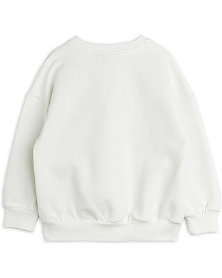 Mini Rodini Felpa - Coccodrillo - Bianco - 100% Cotone Bio Felpe