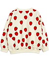 Mini Rodini Felpa Fragole - Bianca - 100% Cotone Biologico Felpe