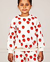 Mini Rodini Felpa Fragole - Bianca - 100% Cotone Biologico Felpe