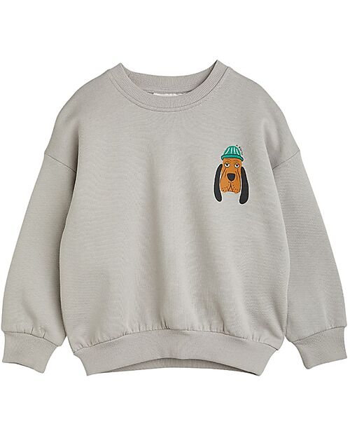 Mini Rodini Felpa - Grigio - Cane - 100% Cotone Bio GOTS Felpe