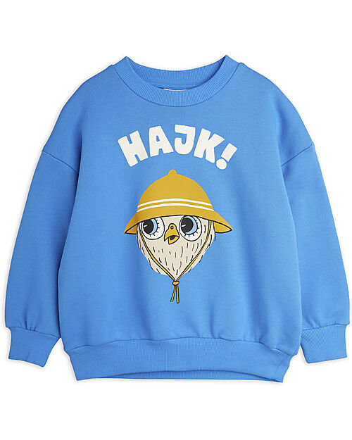 Mini Rodini Felpa Hike - Azzurro - 100% Cotone Bio Felpe