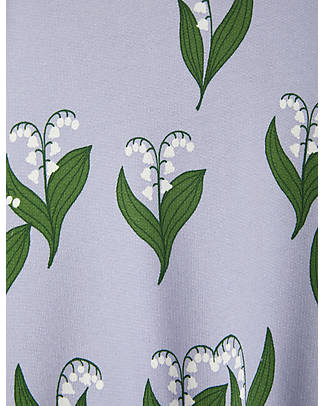 Mini Rodini Felpa Lily of the Valley - Blu - 100% Cotone Organico Felpe