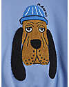 Mini Rodini Felpa Maniche Lunghe - Bloodhound - Azzurro - 100% Cotone Bio GOTS Felpe
