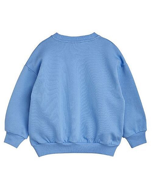 Mini Rodini Felpa Maniche Lunghe - Bloodhound - Azzurro - 100% Cotone Bio GOTS Felpe