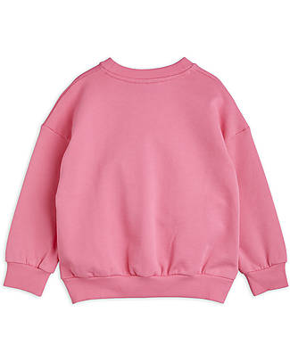 Mini Rodini Felpa Maniche Lunghe - Book Club - Rosa - 100% Cotone Bio GOTS Felpe
