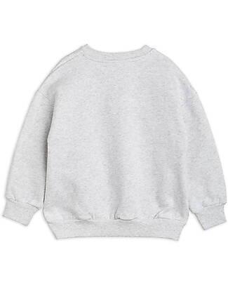 Mini Rodini Felpa Maniche Lunghe - Chef Cat - Grigio Melange - 100% Cotone Bio GOTS Felpe
