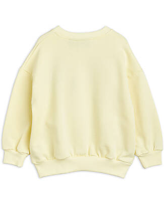 Mini Rodini Felpa Maniche Lunghe - in Ciniglia - Seashell - Giallo - 100% Cotone Bio Felpe
