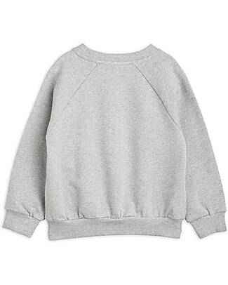 Mini Rodini Felpa Maniche Lunghe - Pelican - Grigio Melange - 100% Cotone Bio Felpe