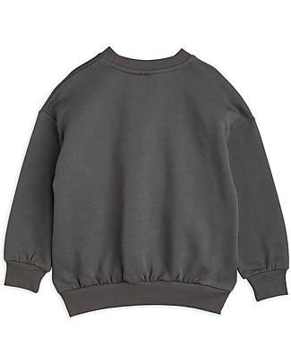 Mini Rodini Felpa Maniche Lunghe - Pigeons - Grigio Scuro - 100% Cotone Bio GOTS Felpe