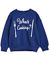 Mini Rodini Felpa Maniche Lunghe - What's Cooking - Blu - 100% Cotone Bio GOTS Felpe
