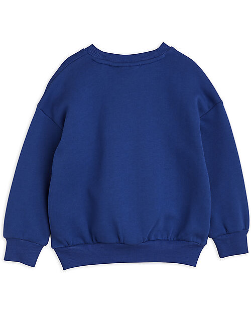 Mini Rodini Felpa Maniche Lunghe - What's Cooking - Blu - 100% Cotone Bio GOTS Felpe