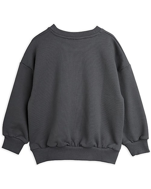 Mini Rodini Felpa - Moon - Grigio - 100% Cotone Bio GOTS Felpe