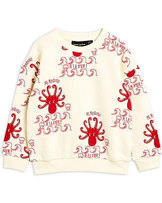 Mini Rodini Felpa Piovra - 100% Cotone Bio Felpe