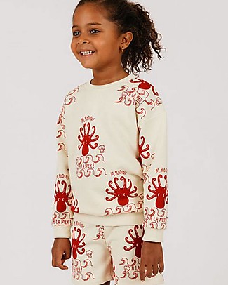 Mini Rodini Felpa Piovra - 100% Cotone Bio Felpe