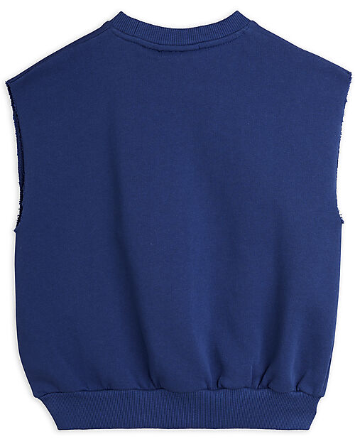 Mini Rodini Felpa smanicata Jogging - Blu - 100% Cotone Bio Felpe