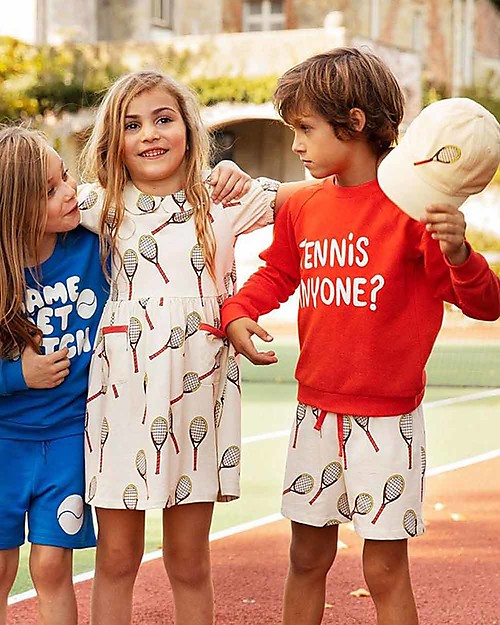 Mini Rodini Felpa Tennis Anyone - 100% Cotone Bio Felpe