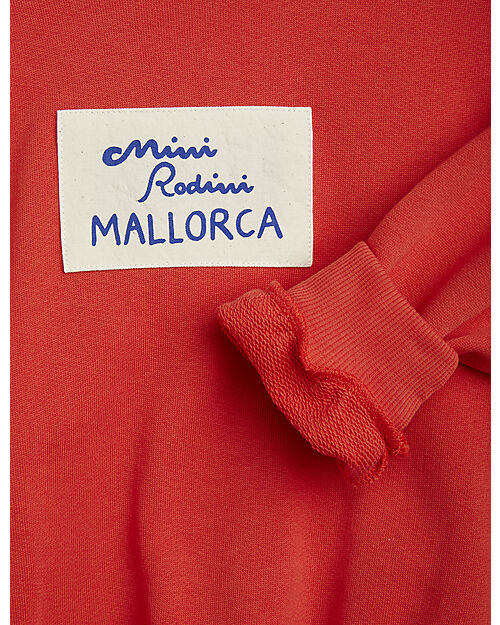 Mini Rodini Felpa - Toppa Mallorca - Rosso - 100% Cotone Bio GOTS Felpe