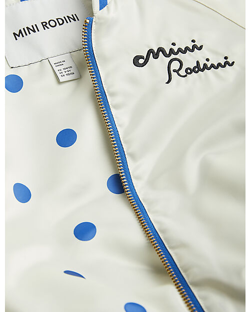 Mini Rodini Giacca Baseball - Delfini - Bianco/Azzurro - 100% Materiale Riciclato Giacche