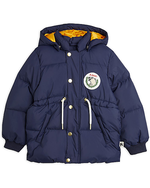 Mini Rodini Giacca con Cappuccio Imbottita Orso Polare - Blu - Inverno non ti Temo! Giacche