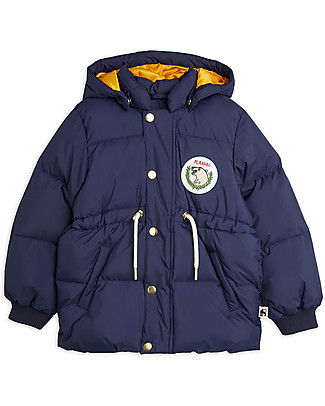 Mini Rodini Giacca con Cappuccio Imbottita Orso Polare - Blu - Inverno non ti Temo! Giacche