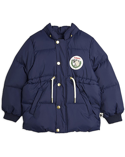 Mini Rodini Giacca con Cappuccio Imbottita Orso Polare - Blu - Inverno non ti Temo! Giacche
