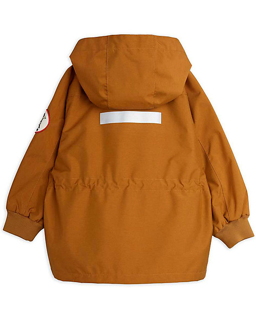 Mini Rodini Giacca con Cappuccio Impermeabile - Shell - Marrone Impermeabili