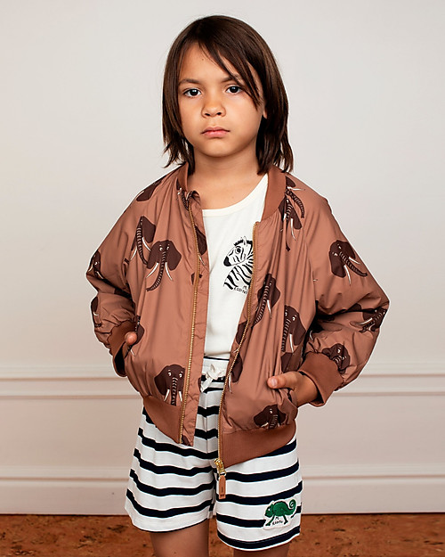 Mini Rodini Giacca da Baseball - Elefante - 100% Tessuto Riciclato! Giacche