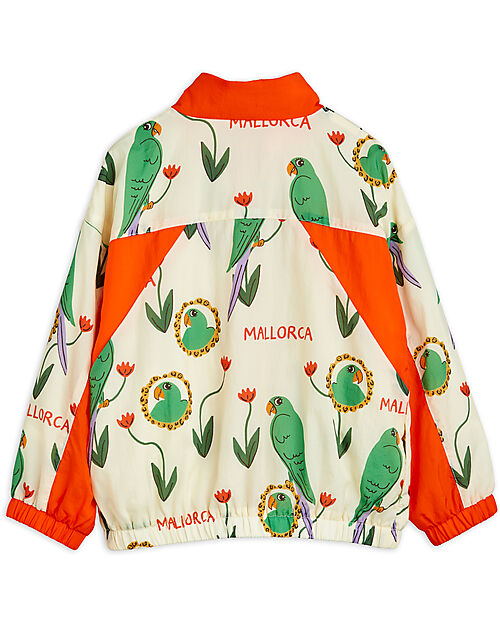 Mini Rodini Giacca da Tuta - Stampa di Pappagalli - 100% Nylon Riciclato Giacche