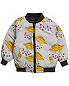 Mini Rodini Giubbotto Termico Bomber Ufo Reversibile, Grigio/Nero - 100% Tessuto Riciclato Giacche