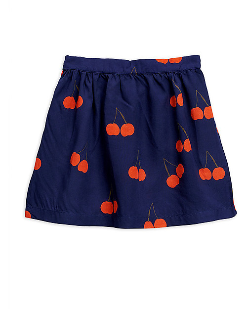Mini Rodini Gonna Ciliegie, Blu - Tencel Gonne_