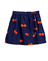 Mini Rodini Gonna Ciliegie, Blu - Tencel Gonne_