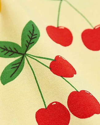 Mini Rodini Leggings Ciliegie e Limoni - Giallo - Cotone bio Elasticizzato Leggings