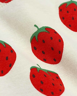 Mini Rodini Leggings Fragole - Bianco - 100% Cotone bio Leggings