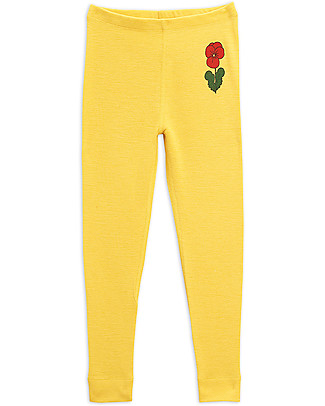 Mini Rodini Leggings Gialli Viola - 100% Lana Merino Leggings