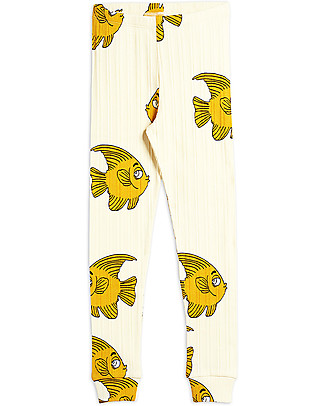 Mini Rodini Leggings Pesci a Coste - Cotone bio Elasticizzato Leggings