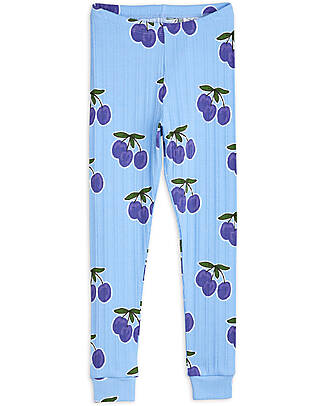 Mini Rodini Leggings - Prugna Blu - Cotone Bio GOTS Leggings