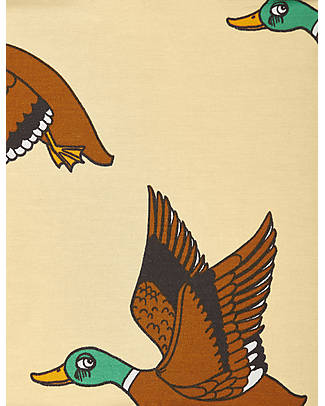 Mini Rodini Maglia Maniche Lunghe - Ducks aop - Grandpa Giallo - Cotone Organico Maglie Manica Lunga