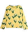 Mini Rodini Maglia Maniche Lunghe - Lily of the Valley - Giallo - 100% Cotone Organico Maglie Manica Lunga