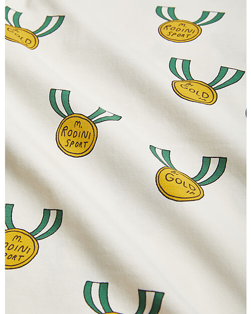 Mini Rodini Maglietta a maniche corte Medaglie - Grigio - Cotone Bio T-shirt