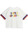 Mini Rodini Maglietta a maniche corte Super Sporty - Bianco - 100% Cotone Bio T-shirt