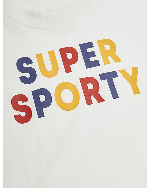 Mini Rodini Maglietta a maniche corte Super Sporty - Bianco - 100% Cotone Bio T-shirt