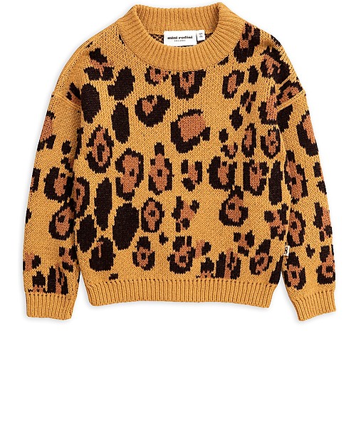 Mini Rodini Maglione Leopardo - Misto Lana e Cotone bio Maglioni