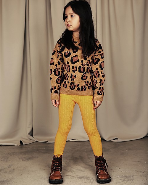 Mini Rodini Maglione Leopardo - Misto Lana e Cotone bio Maglioni