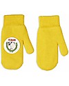Mini Rodini Muffole Orso Polare - Giallo - Cotone Bio Guanti