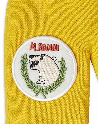 Mini Rodini Muffole Orso Polare - Giallo - Cotone Bio Guanti