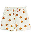 Mini Rodini Pantaloncini Corti Basket - Bianco - 100% Cotone Bio Pantaloni Corti